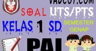 Soal UTS/PTS PAI Kelas 1 SD Semester 2 Tahun Ajaran 2021/2022